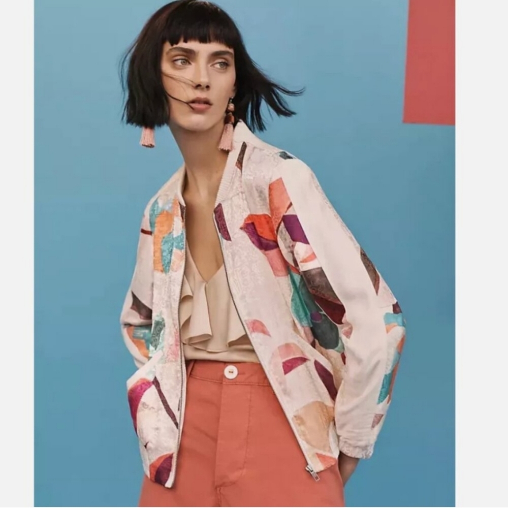 Elevenses Women's Multicolored Bomber Jacket